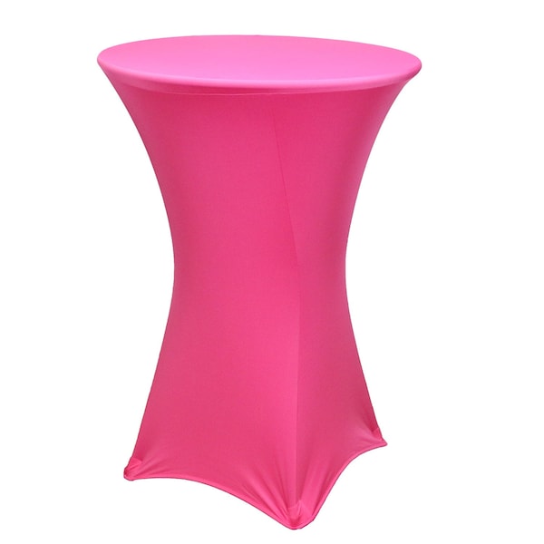 Atlas Commercial Products Spandex Fitted Stretch Table Cover for 30" Cocktail Table, Fuchsia SP-CTC-12 - main